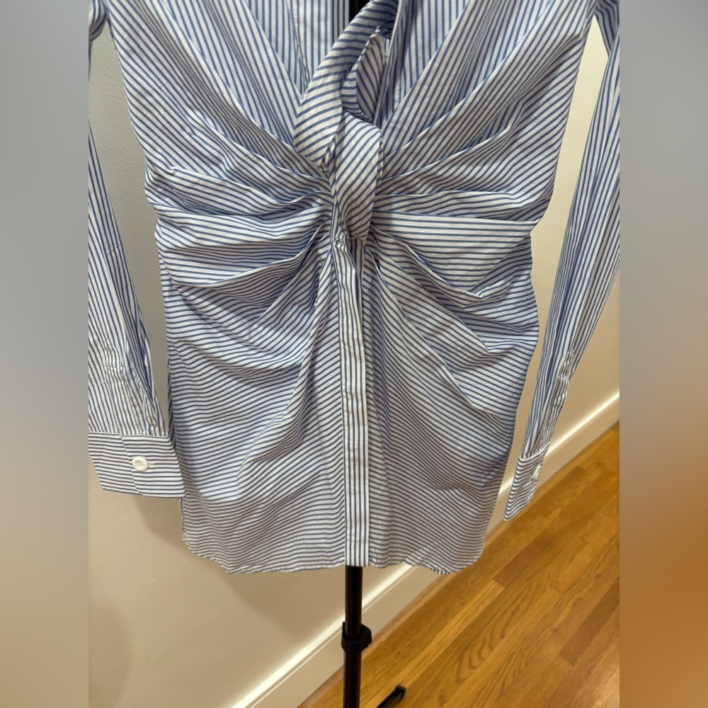 251. NWT Choosy Crosby St Tie- Front Shirt Dress - Picture 3 of 11